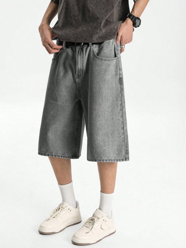 Casual Washed Denim Shorts - Image 2