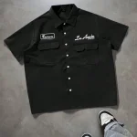 Los Angeles Micro-Relaxed Cuban-Collar Shirt