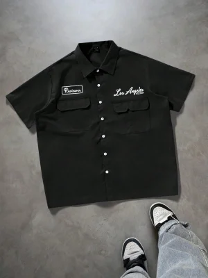 Los Angeles Micro-Relaxed Cuban-Collar Shirt