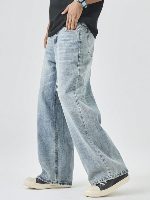 Vintage Distressed Relaxed Fit Jeans - Image 5