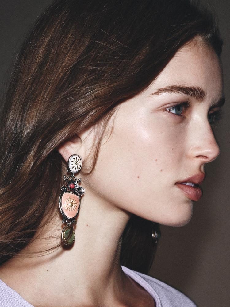 FLOWER STONE EARRINGS