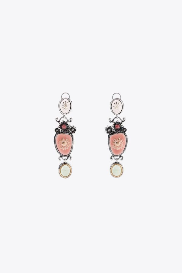 FLOWER STONE EARRINGS - Image 2