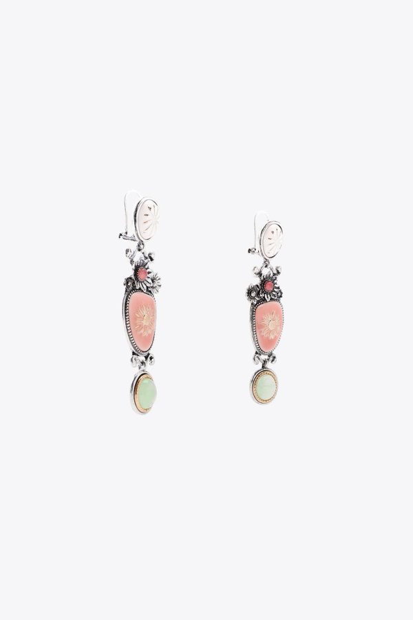 FLOWER STONE EARRINGS - Image 3