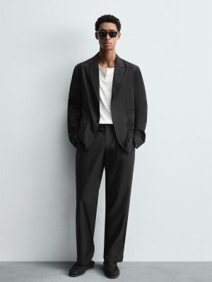 POPLIN SUIT BLAZER