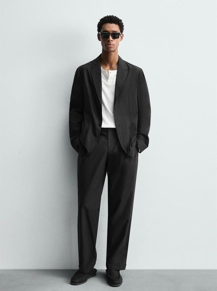 POPLIN SUIT BLAZER