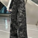 Urban Camo Wide-Leg Pants