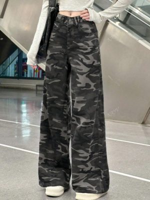 Urban Camo Wide-Leg Pants