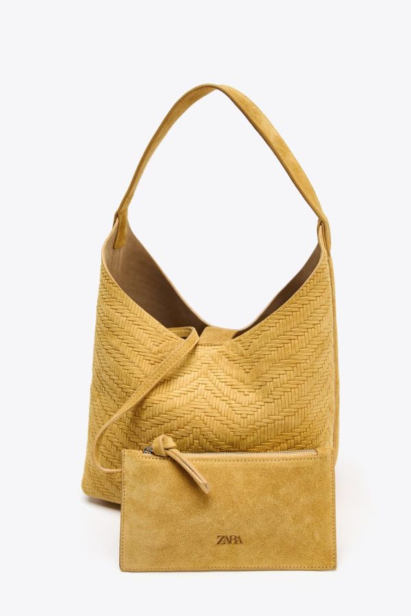 BRAIDED SPLIT SUEDE BAG - Image 4